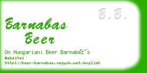 barnabas beer business card